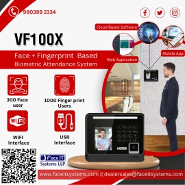 VF100X Walk through by AI based Face & Finger Attendance System for Smart Office